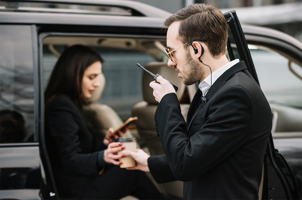 A Driver Assisting Woman