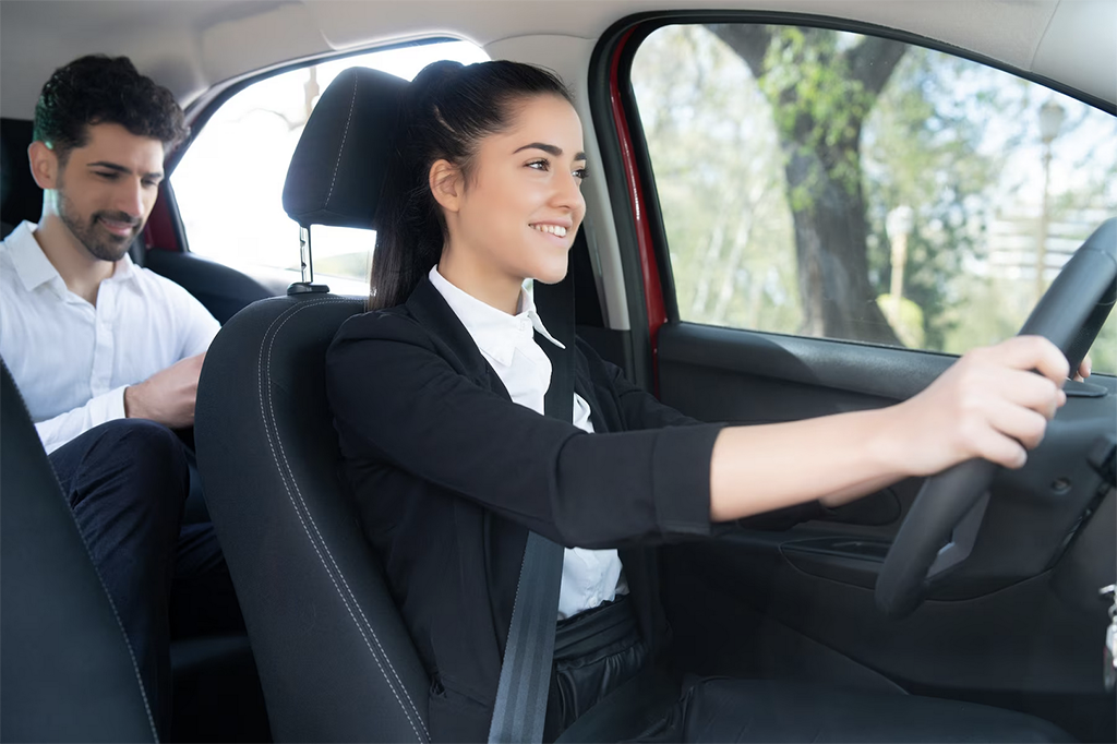 Women Chauffeur Serving Its Client